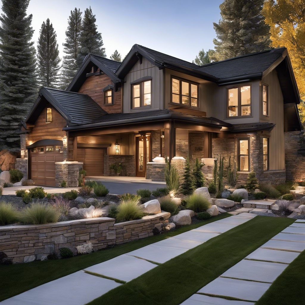 An image showcasing a Utah home surrounded by a sturdy, seamless foundation, sealed windows and doors, and a well-maintained garden free from clutter, with a protective mesh covering vents and chimneys