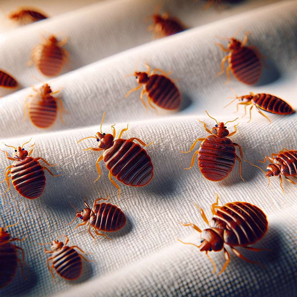 Image of a bed bug infestation