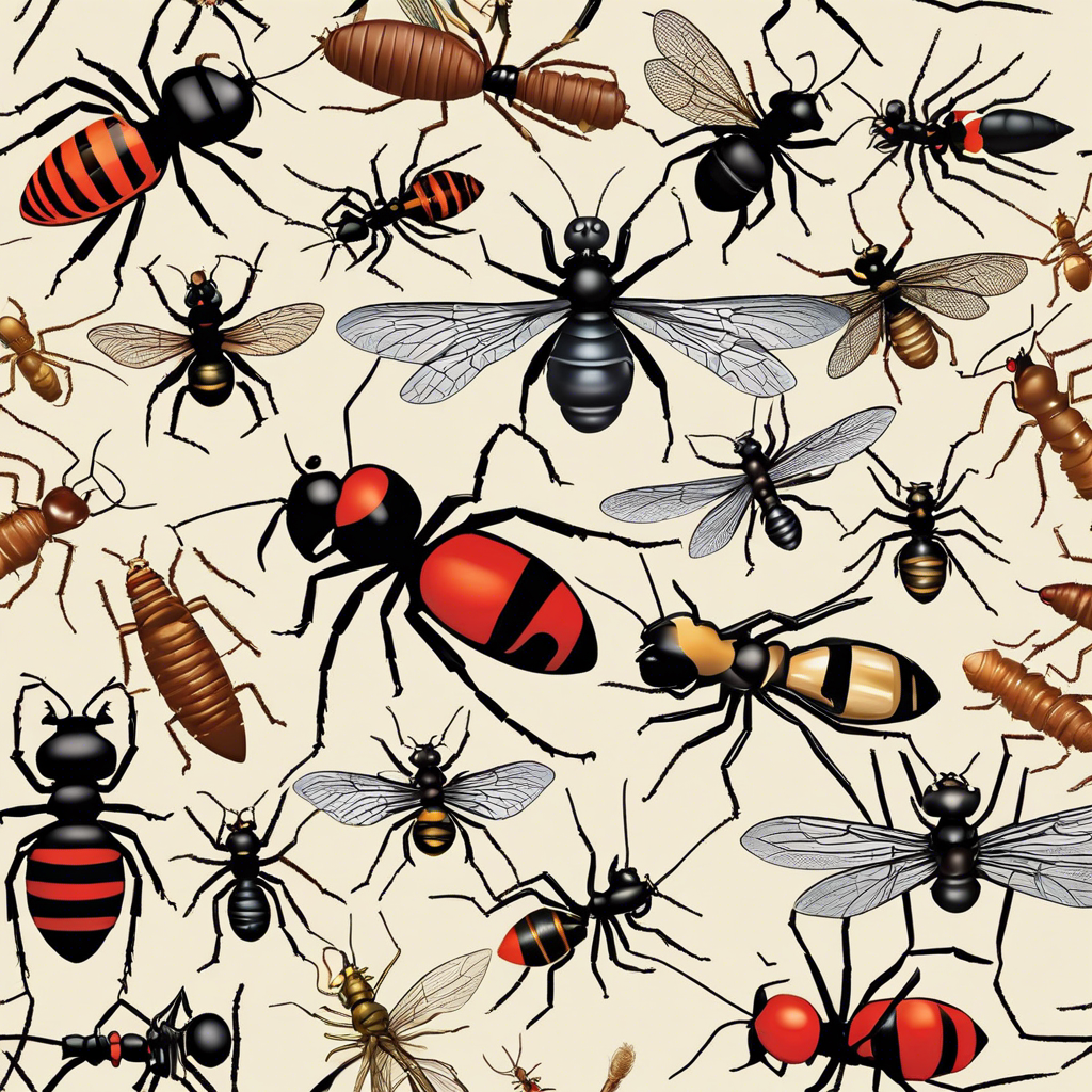 An image showcasing a diverse range of residential pests, such as ants, termites, spiders, and rodents, to visually communicate the need for effective pest control
