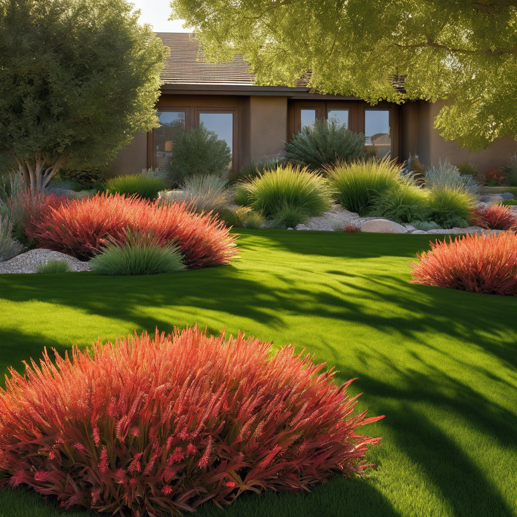 An image capturing a vibrant Utah lawn, meticulously manicured and basking in warm sunlight