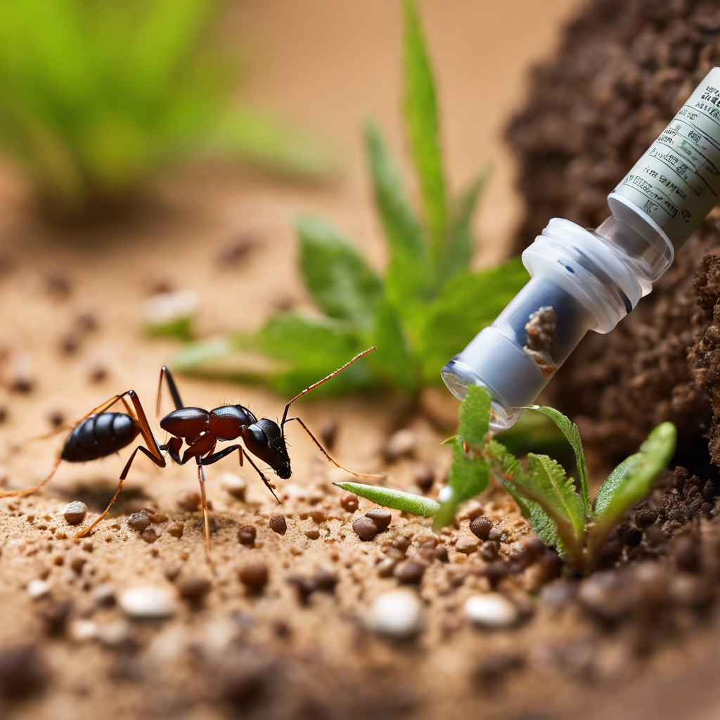 An image showcasing the contrasting environmental effects of different ant control methods in St
